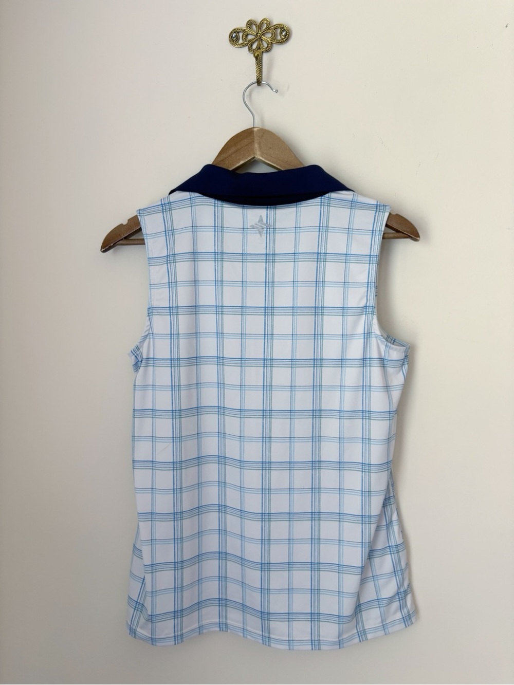 Tuckernuck Provincial Plaid Sleeveless Caroline Polo Shirt Medium Summer Golf - Picture 4 of 7